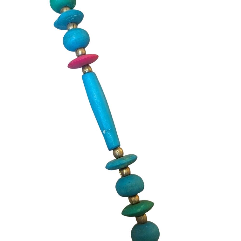 Multi-Color Round & Oblong Beaded 34" Necklace - Picture 2 of 6